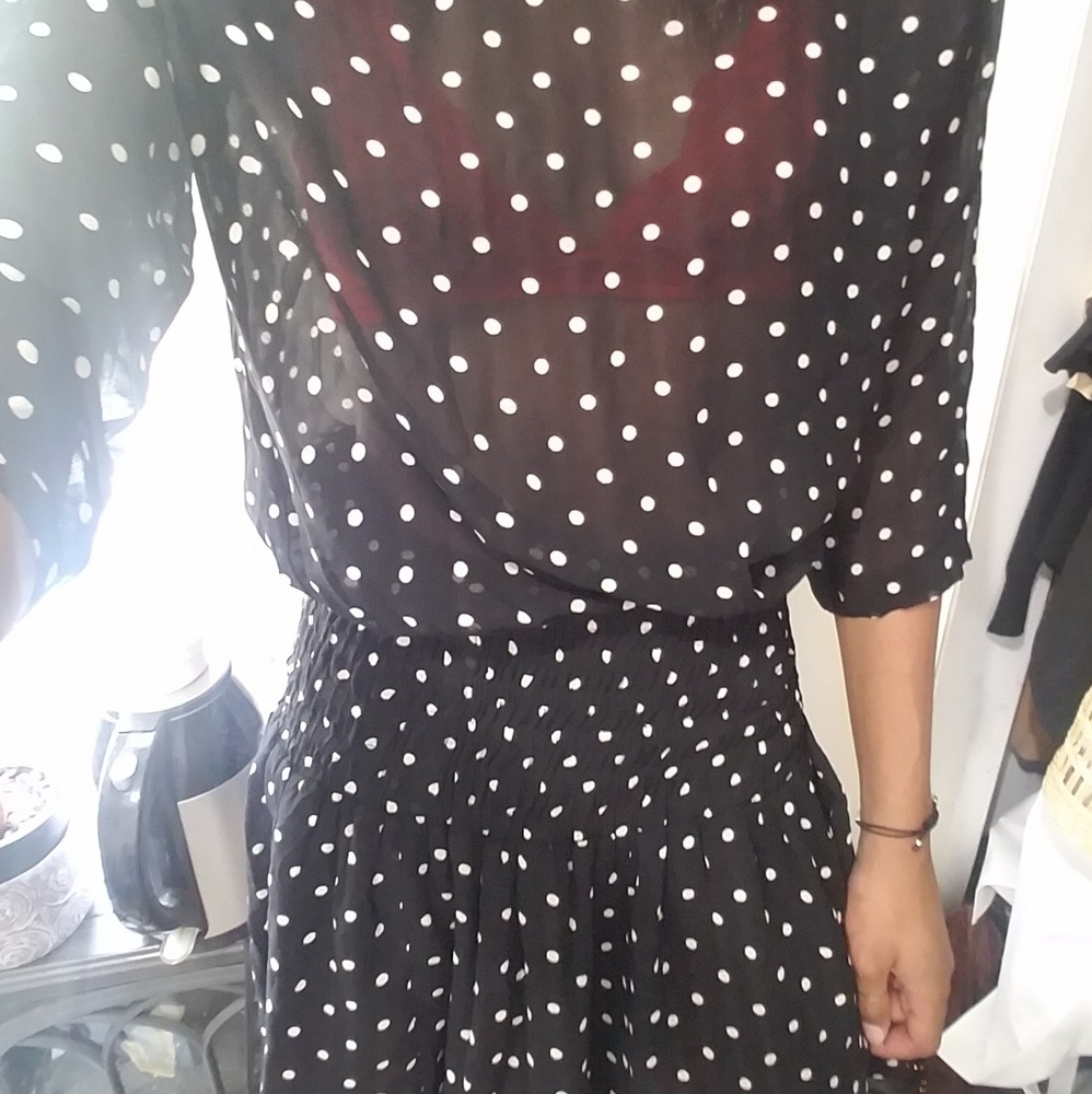 Ganni dress polka dot dress